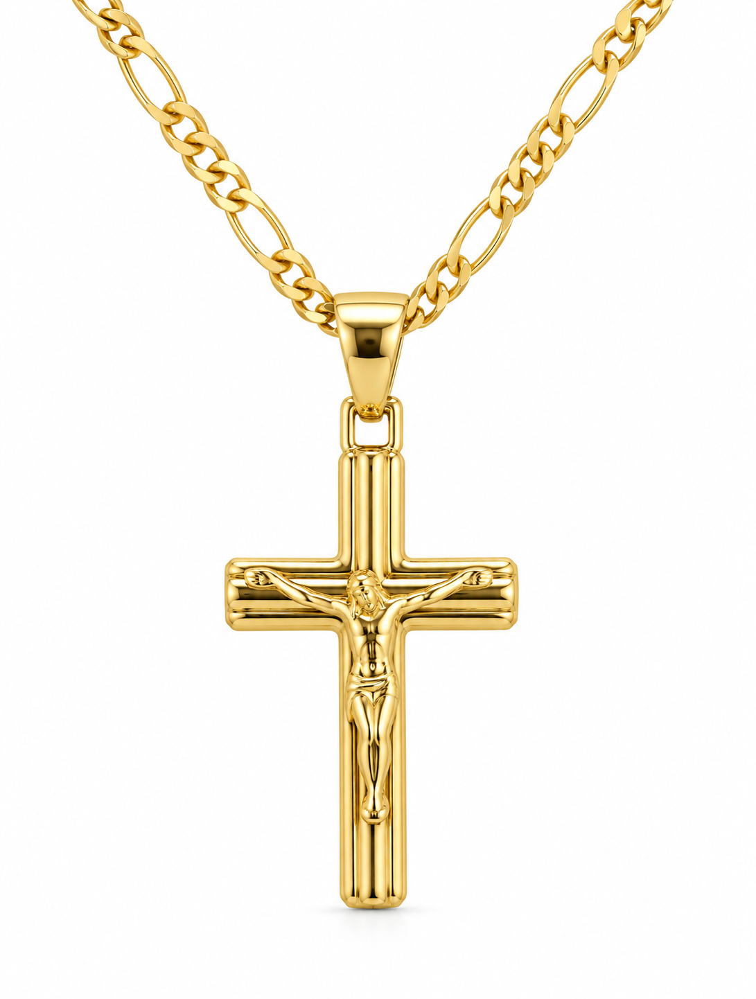 Collana in Oro Giallo con Crocifisso – 60 cm