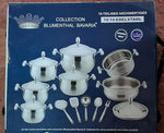 Set Batteria 18 pezzi pentole Bavaria Collection"Elegance" inox 18/10