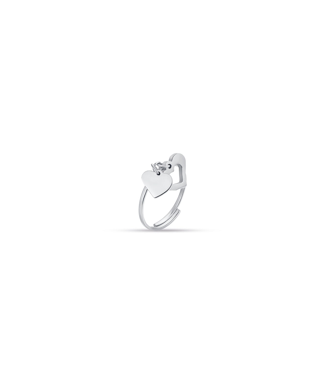 ANELLO IN ACCIAIO CON CUORI