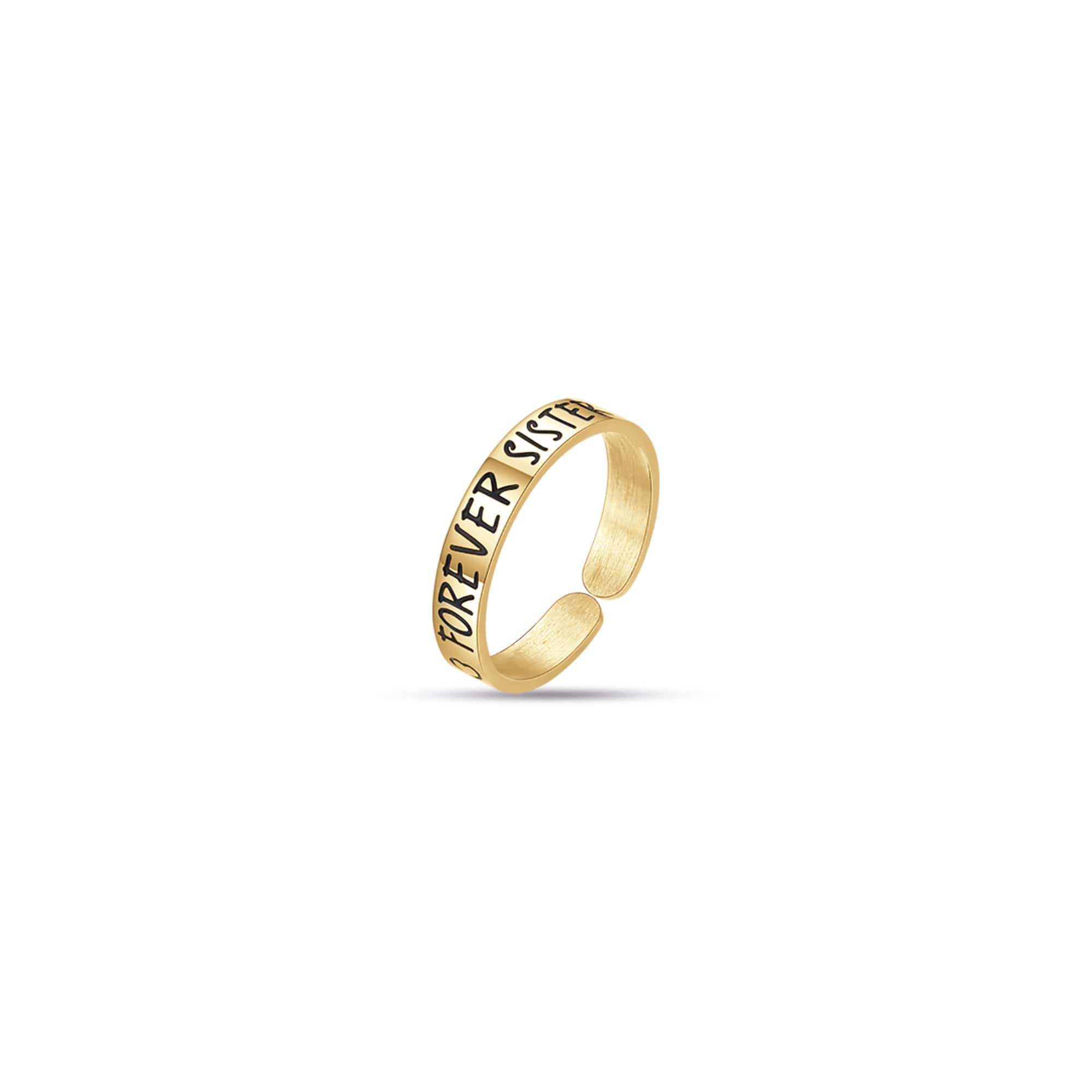 ANELLO DA DONNA IN ACCIAIO DORATO FOREVER SISTER