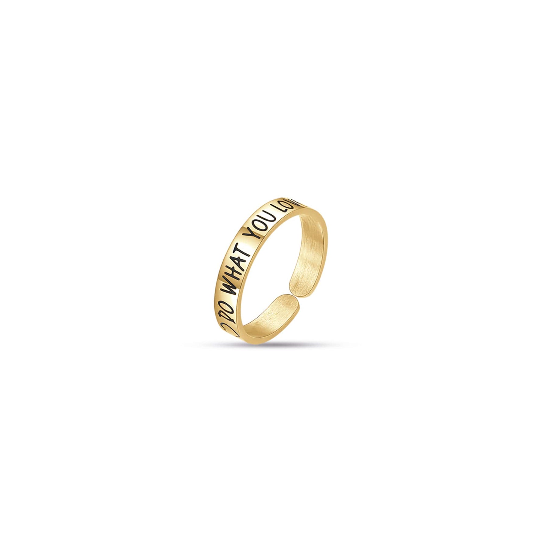 ANELLO DA DONNA IN ACCIAIO DORATO DO WHAT YOU LOVE