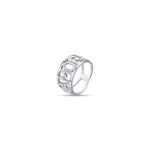 ANELLO DA DONNA IN ACCIAIO AMORE CON CRISTALLI BIANCHI - MISURA M (MISURA 17)