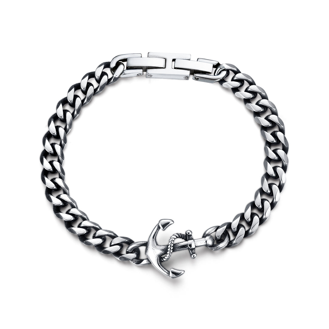 BRACCIALE IN ACCIAIO CON ANCORA