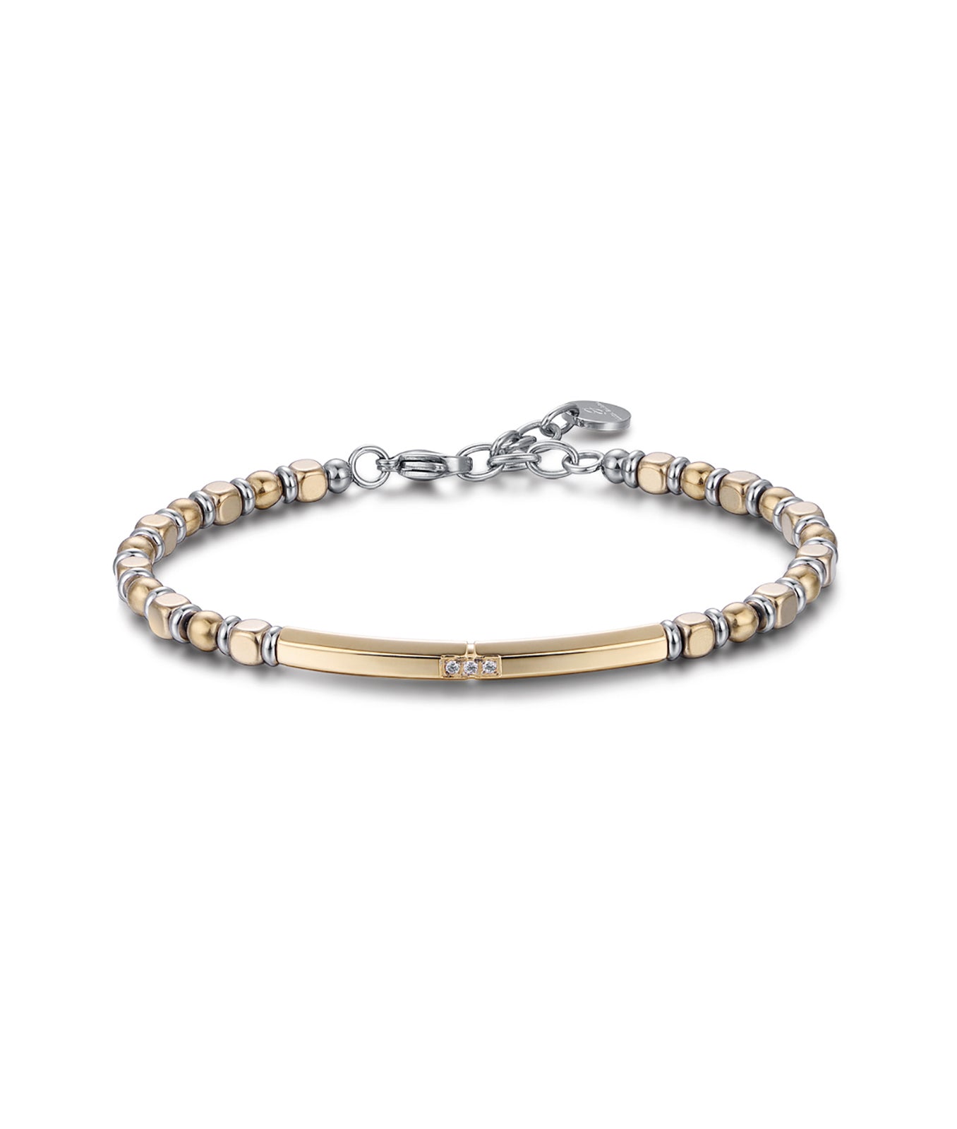 BRACCIALE IN ACCIAIO IP GOLD CON EMATITE IP GOLD