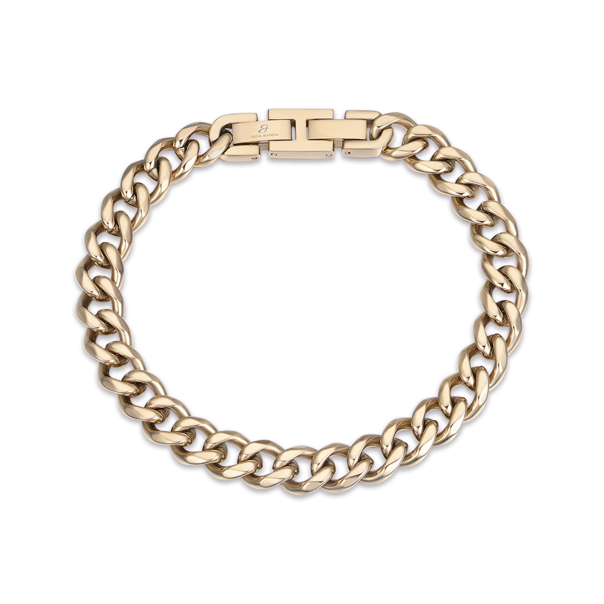 BRACCIALE IN ACCIAIO IP GOLD