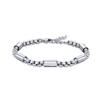 BRACCIALE DA UOMO IN ACCIAIO CON ELEMENTI ACCIAIO