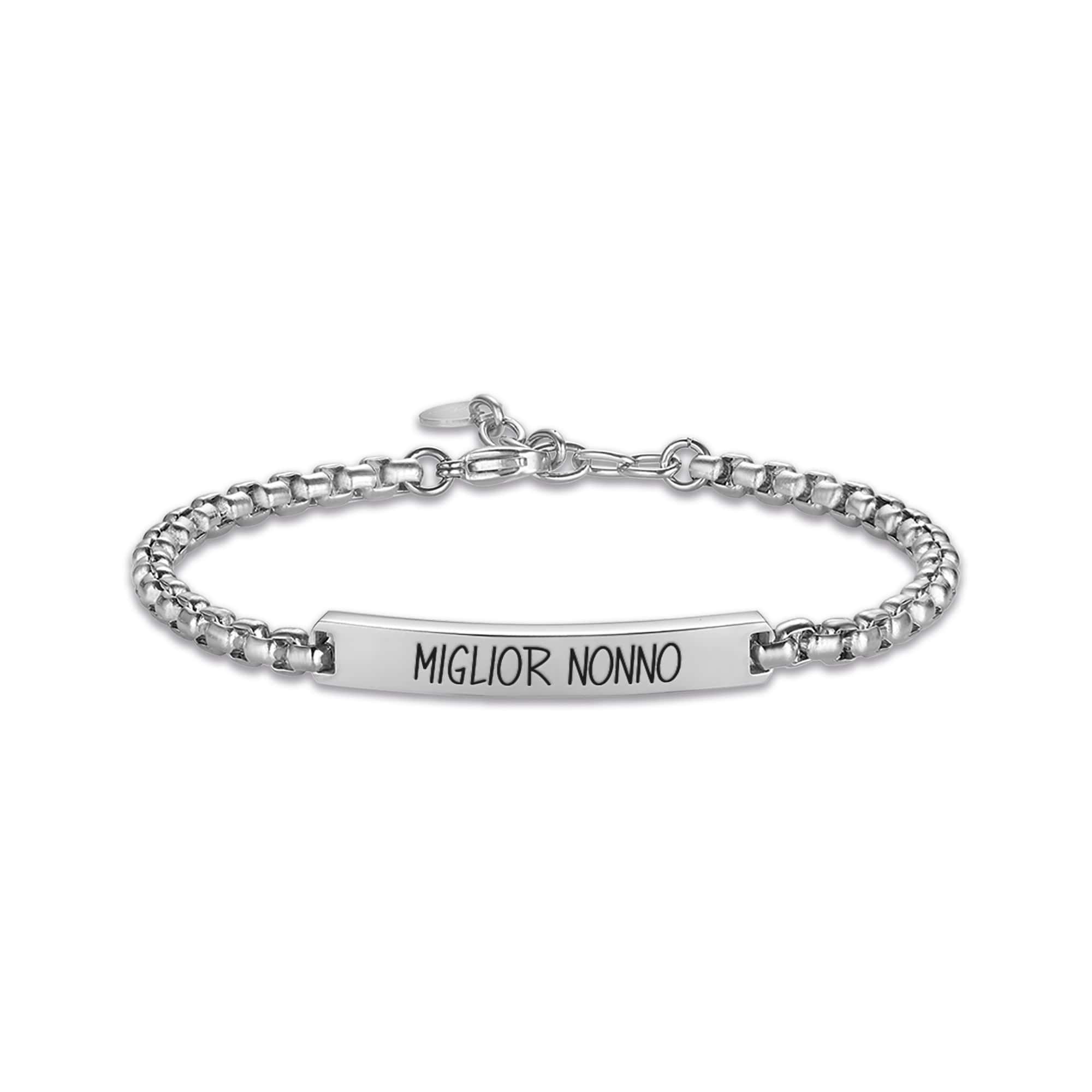 BRACCIALE DA UOMO IN ACCIAIO MIGLIOR NONNO
