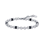 BRACCIALE DA UOMO IN ACCIAIO CON ELEMENTI NERI
