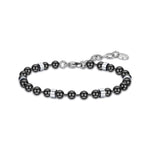 BRACCIALE DA UOMO IN ACCIAIO NERO CON ELEMENTI IN ACCIAIO