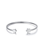 BRACCIALE IN ACCIAIO CON STELLE CON GLITTER BIANCO