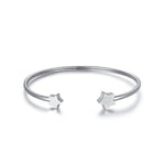 BRACCIALE IN ACCIAIO CON STELLE CON GLITTER BIANCO
