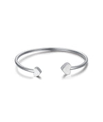BRACCIALE IN ACCIAIO CON CUORI CON GLITTER BIANCO