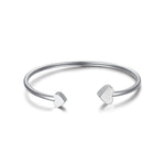 BRACCIALE IN ACCIAIO CON CUORI CON GLITTER BIANCO