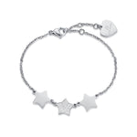BRACCIALE IN ACCIAIO CON STELLE E GLITTER