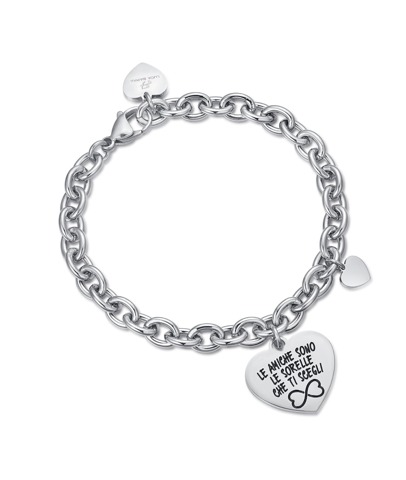 BRACCIALE DA DONNA IN ACCIAIO LE AMICHE SONO LE SORELLE CHE TI SCEGLI