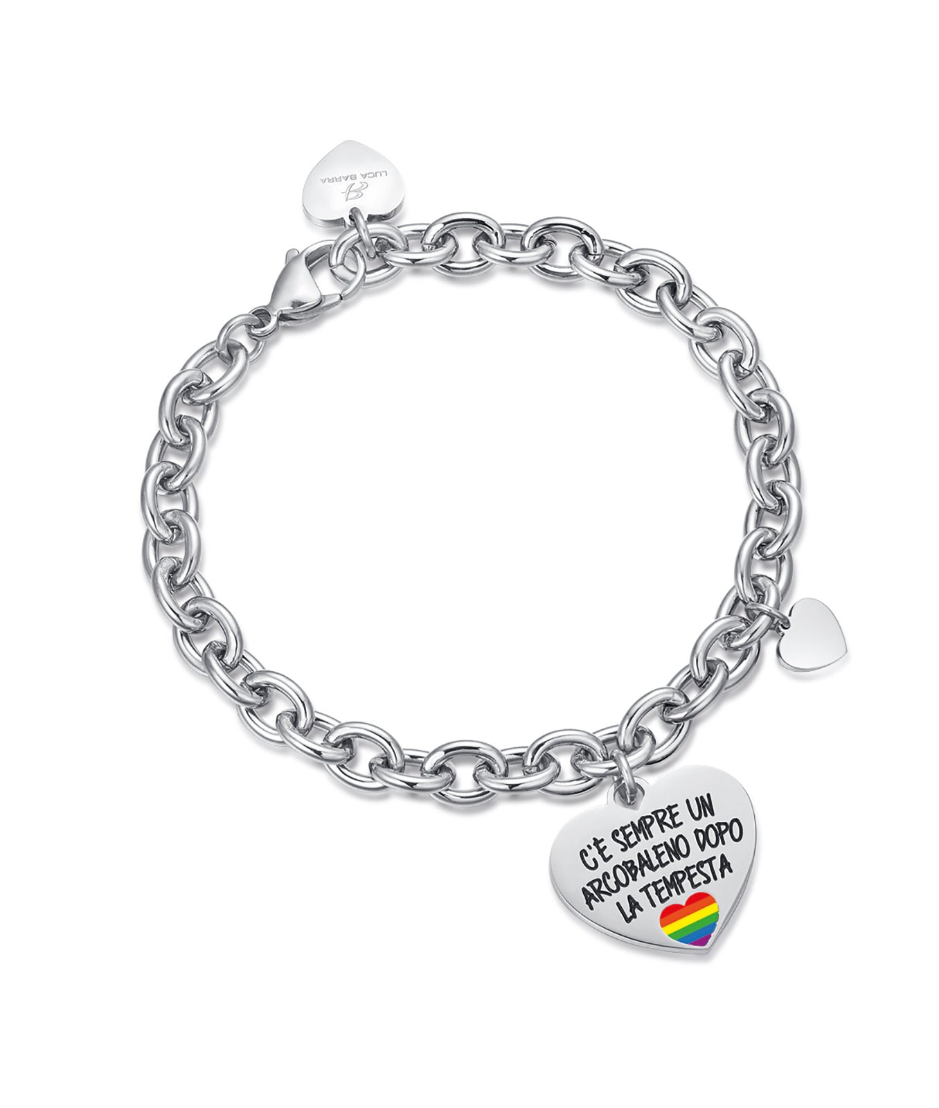 BRACCIALE DA DONNA IN ACCIAIO C'E' SEMPRE UN ARCOBALENO DOPO LA TEMPESTA