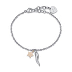 BRACCIALE IN ACCIAIO CON STELLA IN ACCIAIO IP GOLD E CORNO