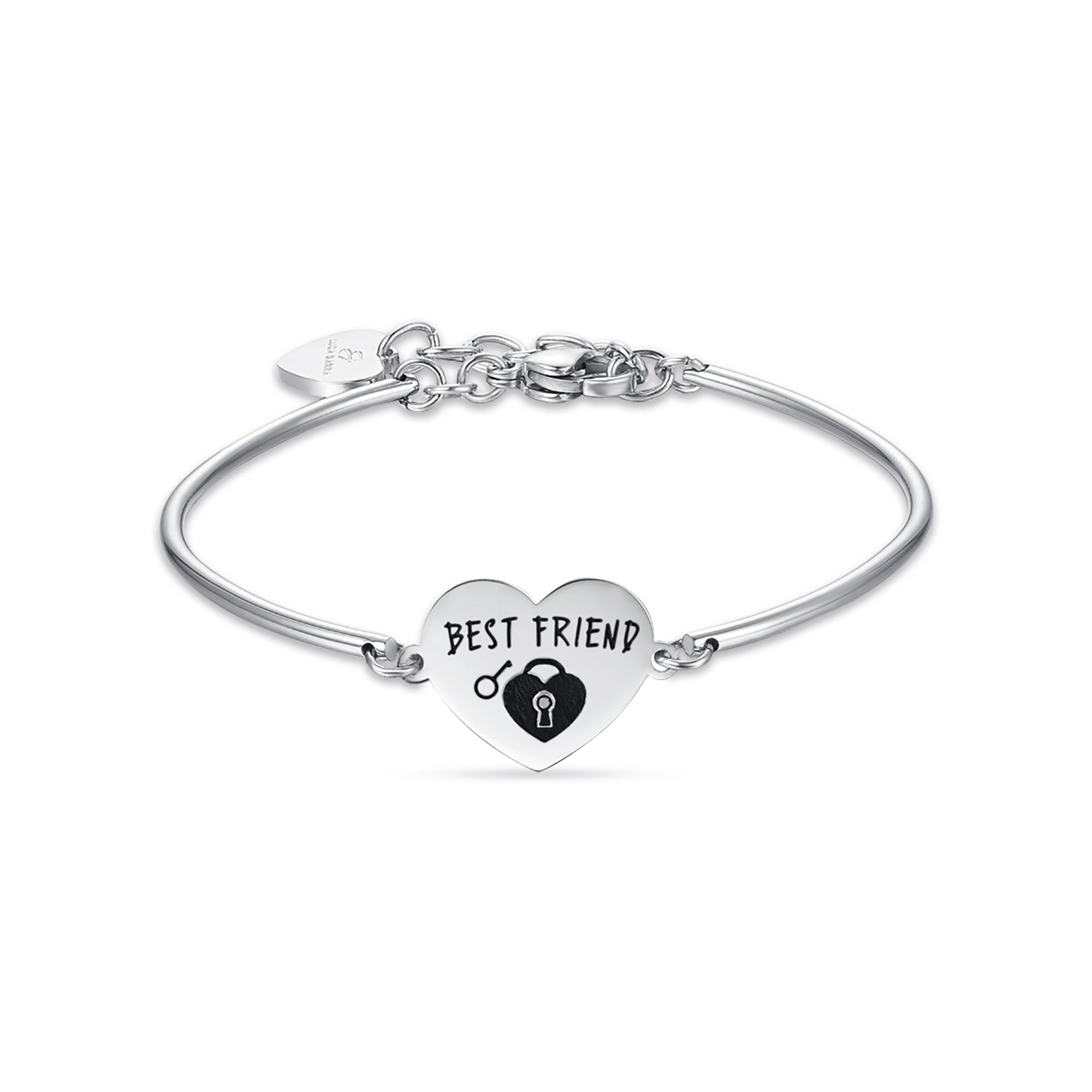 BRACCIALE DA DONNA IN ACCIAIO CON SCRITTA BEST FRIEND
