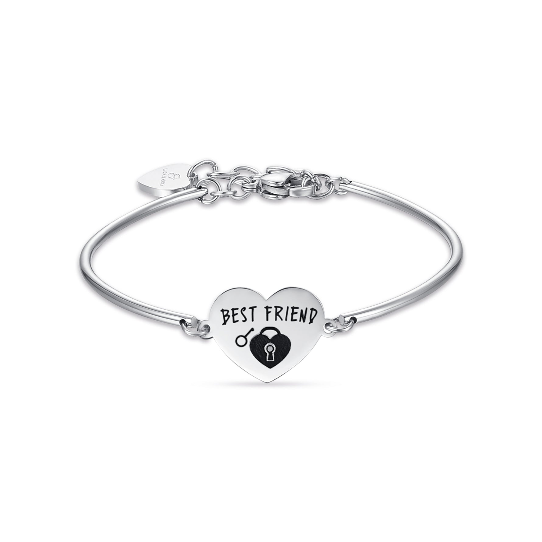 BRACCIALE DA DONNA IN ACCIAIO CON SCRITTA BEST FRIEND