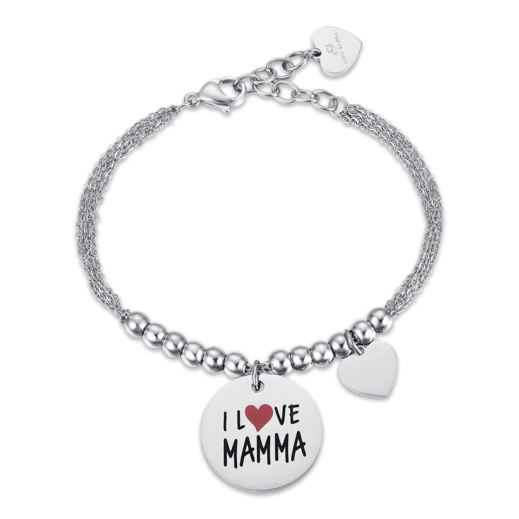 BRACCIALE DA DONNA IN ACCIAIO I LOVE MAMMA