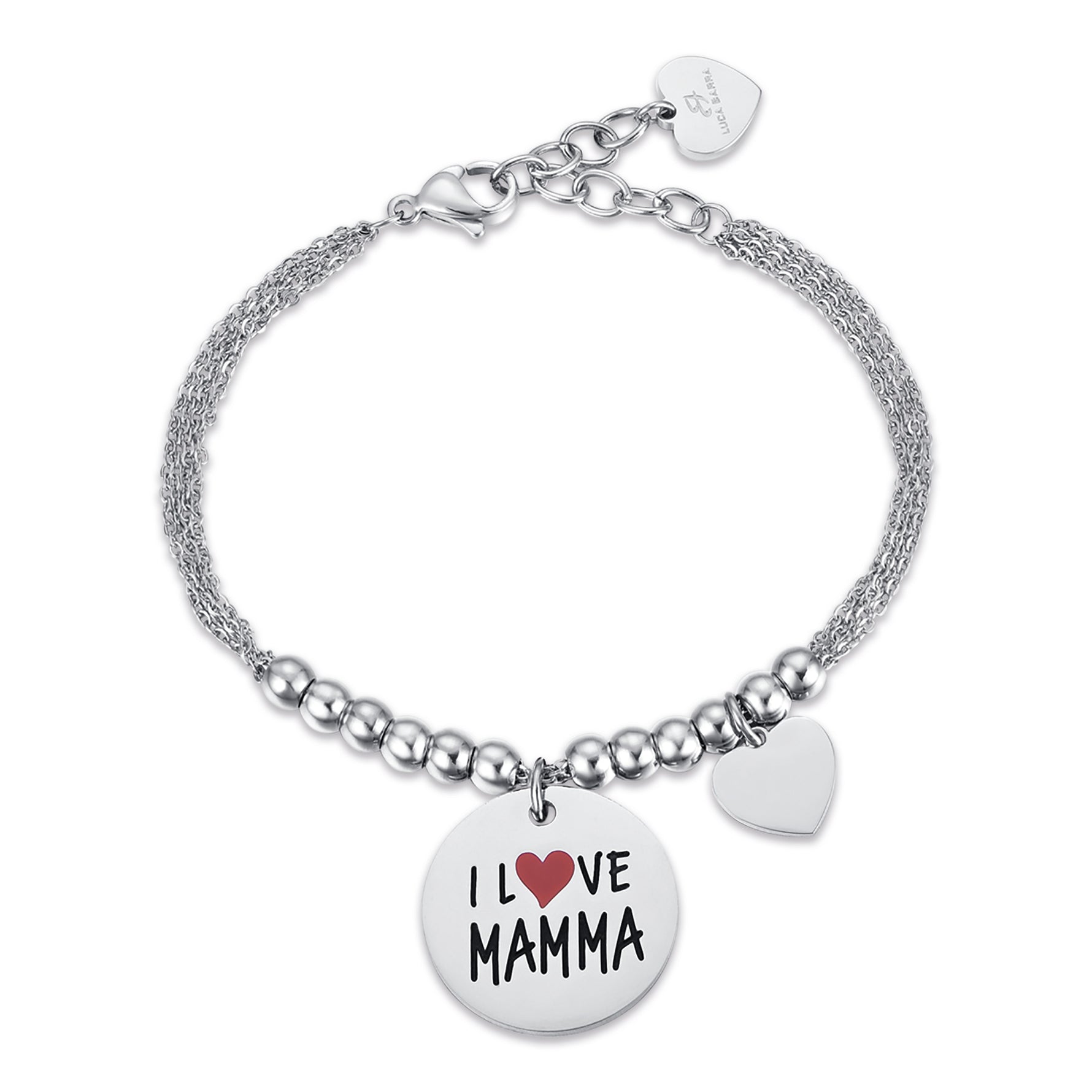 BRACCIALE DA DONNA IN ACCIAIO I LOVE MAMMA