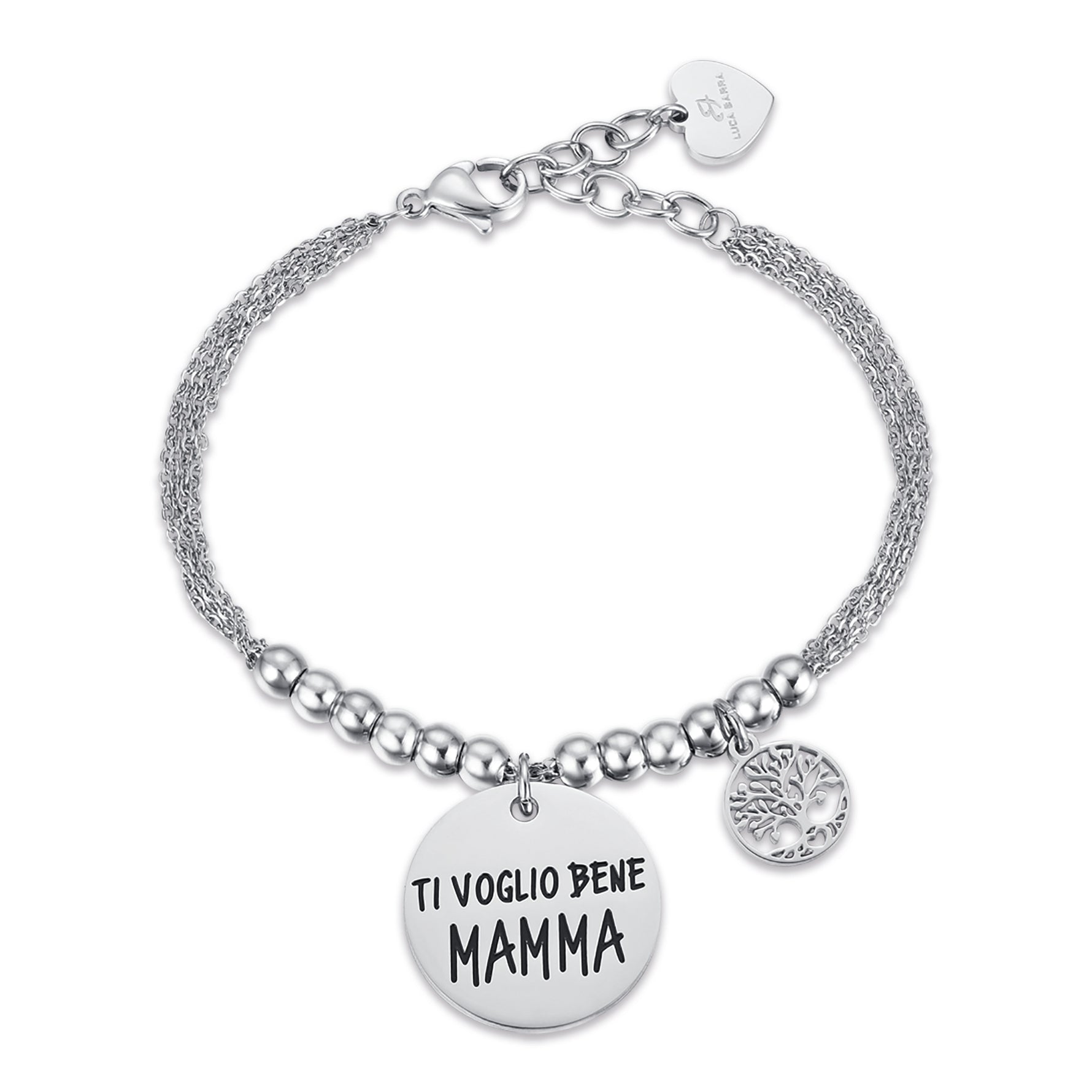 BRACCIALE DA DONNA IN ACCIAIO TI VOGLIO BENE MAMMA