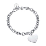 BRACCIALE DA DONNA IN ACCIAIO CON CUORE