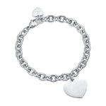 BRACCIALE DA DONNA IN ACCIAIO CON CUORE