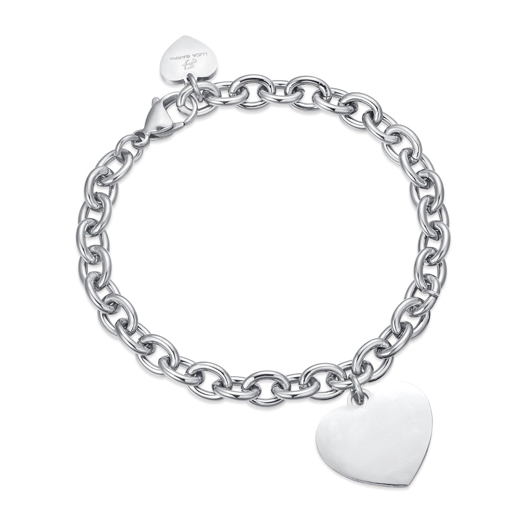 BRACCIALE DA DONNA IN ACCIAIO CON CUORE