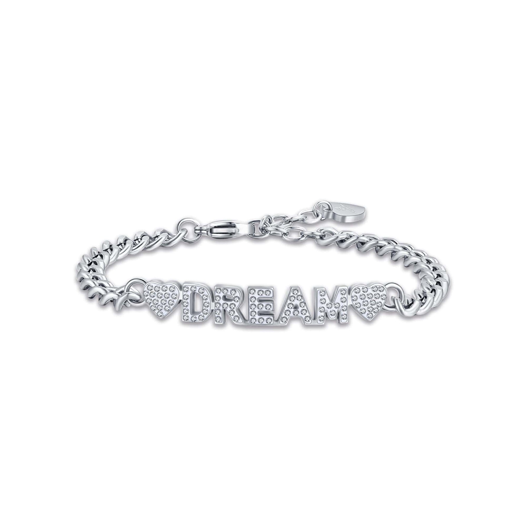 BRACCIALE DA DONNA IN ACCIAIO DREAM CON CRISTALLI BIANCHI