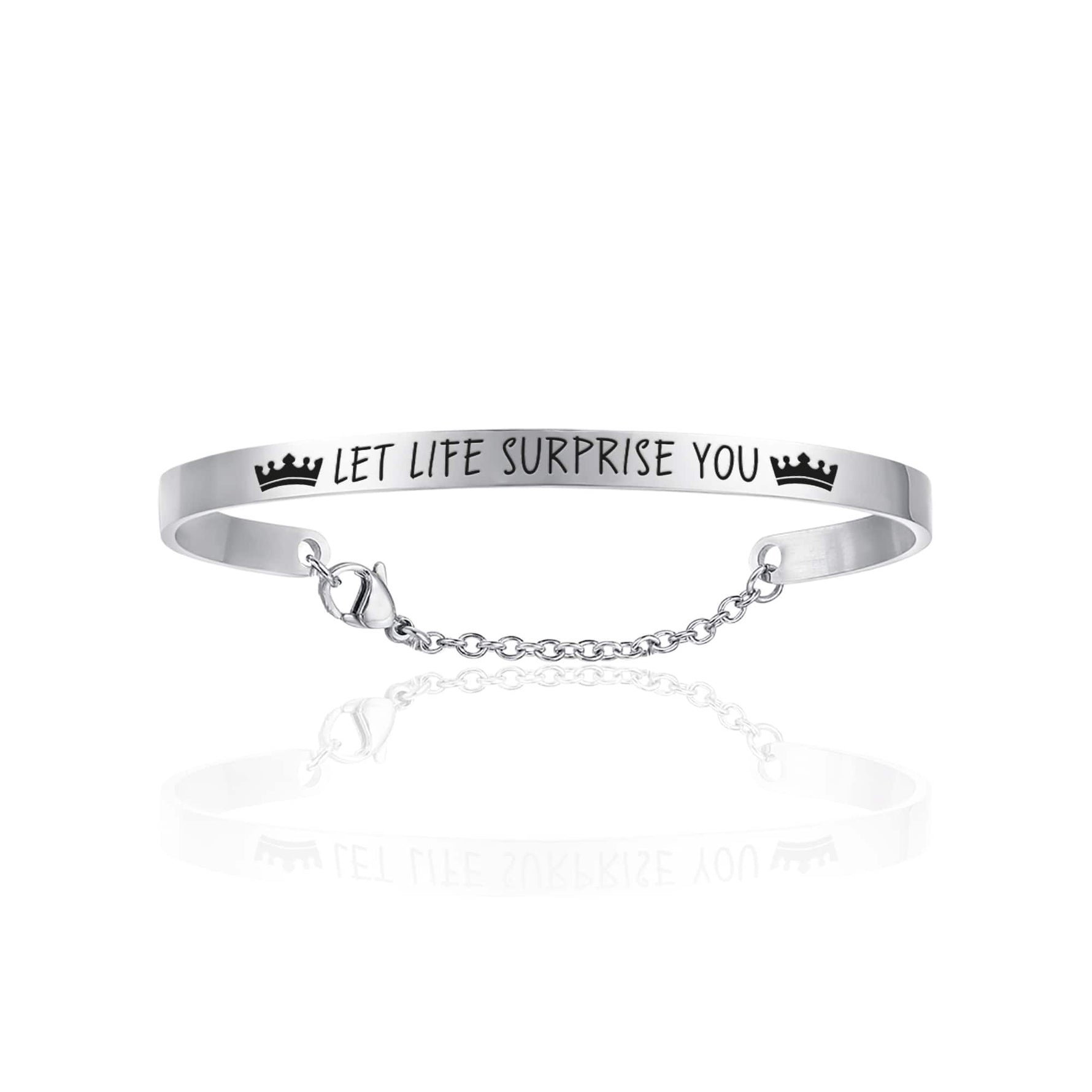 BRACCIALE DA DONNA IN ACCIAIO LET LIFE SURPRISE YOU