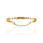 BRACCIALE DA DONNA IN ACCIAIO DORATO BE HAPPY FEEL GOOD