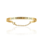 BRACCIALE DA DONNA IN ACCIAIO DORATO CON FOREVER SISTER