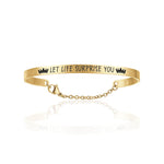 BRACCIALE DA DONNA IN ACCIAIO DORATO LET LIFE SURPRISE YOU