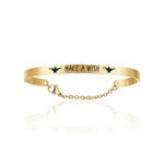 BRACCIALE DA DONNA IN ACCIAIO DORATO MAKE A WISH