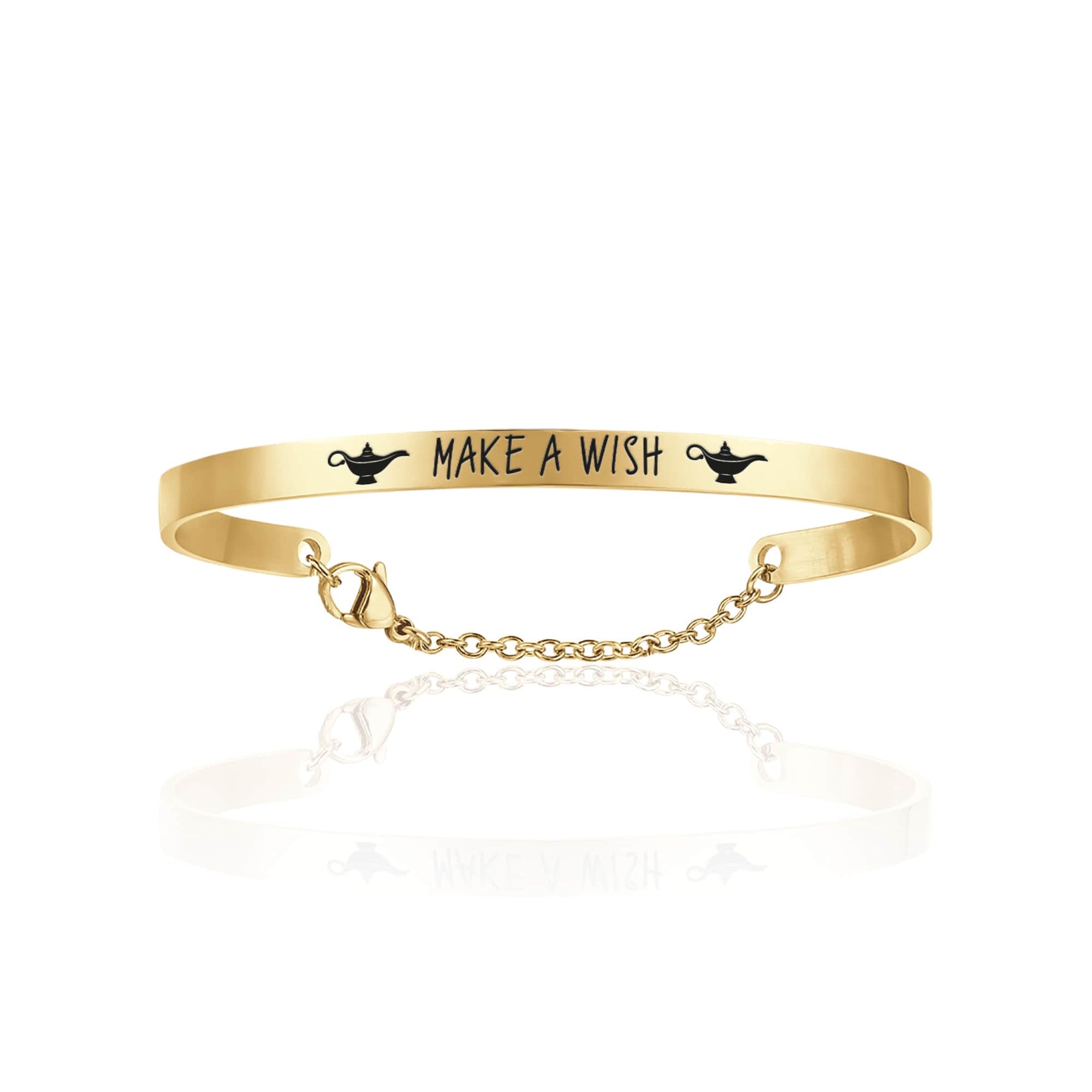 BRACCIALE DA DONNA IN ACCIAIO DORATO MAKE A WISH