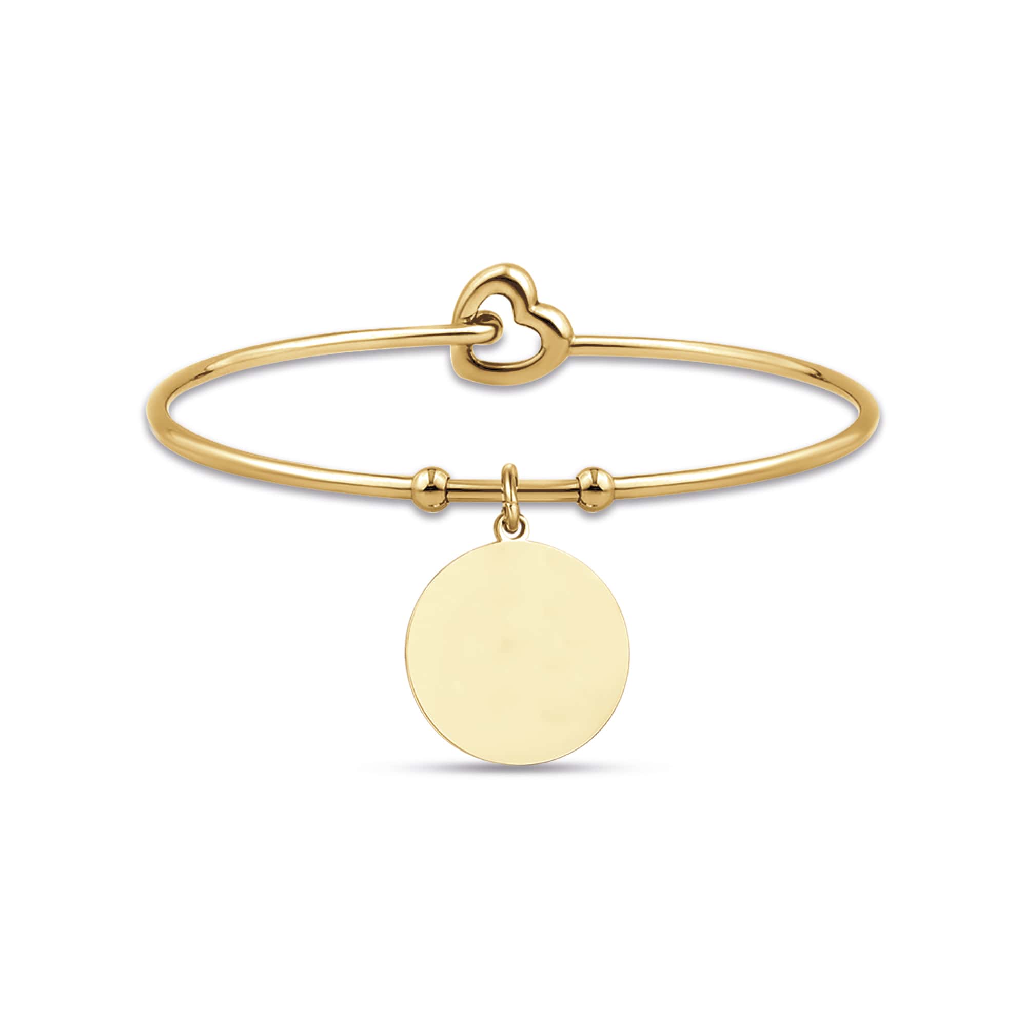 BRACCIALE DA DONNA IN ACCIAIO DORATO CON PIASTRA