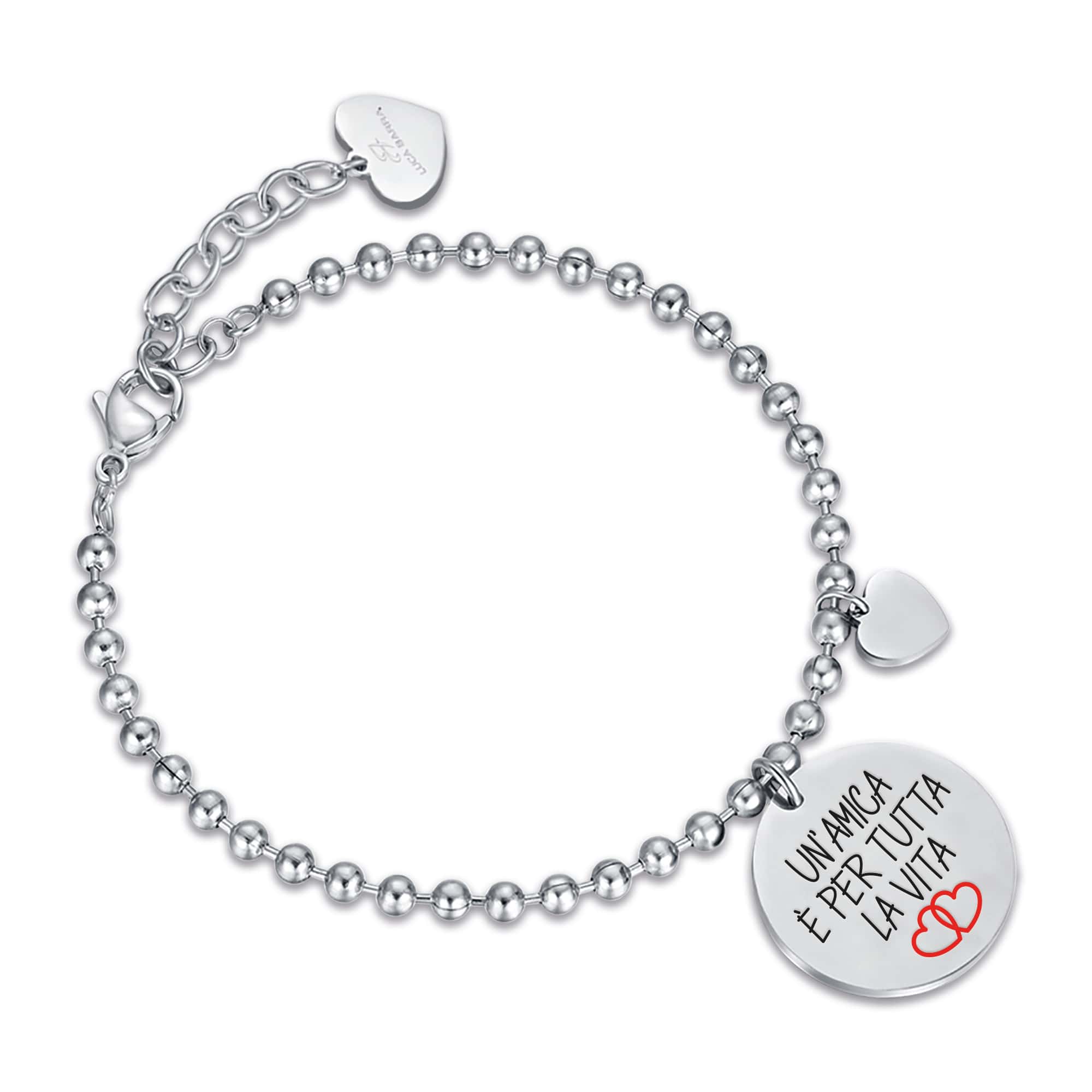 BRACCIALE DA DONNA IN ACCIAIO UN'AMICA E' PER TUTTA LA VITA