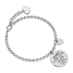 BRACCIALE DA DONNA IN ACCIAIO UN'AMICA E' PER TUTTA LA VITA
