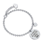 BRACCIALE DA DONNA IN ACCIAIO LE SORELLE RESTANO PER SEMPRE