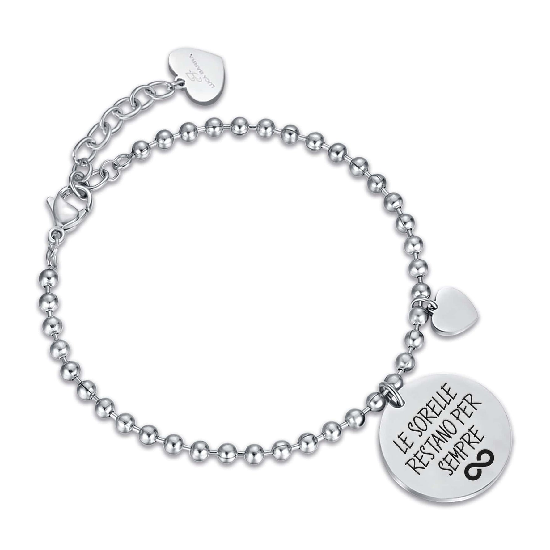 BRACCIALE DA DONNA IN ACCIAIO LE SORELLE RESTANO PER SEMPRE
