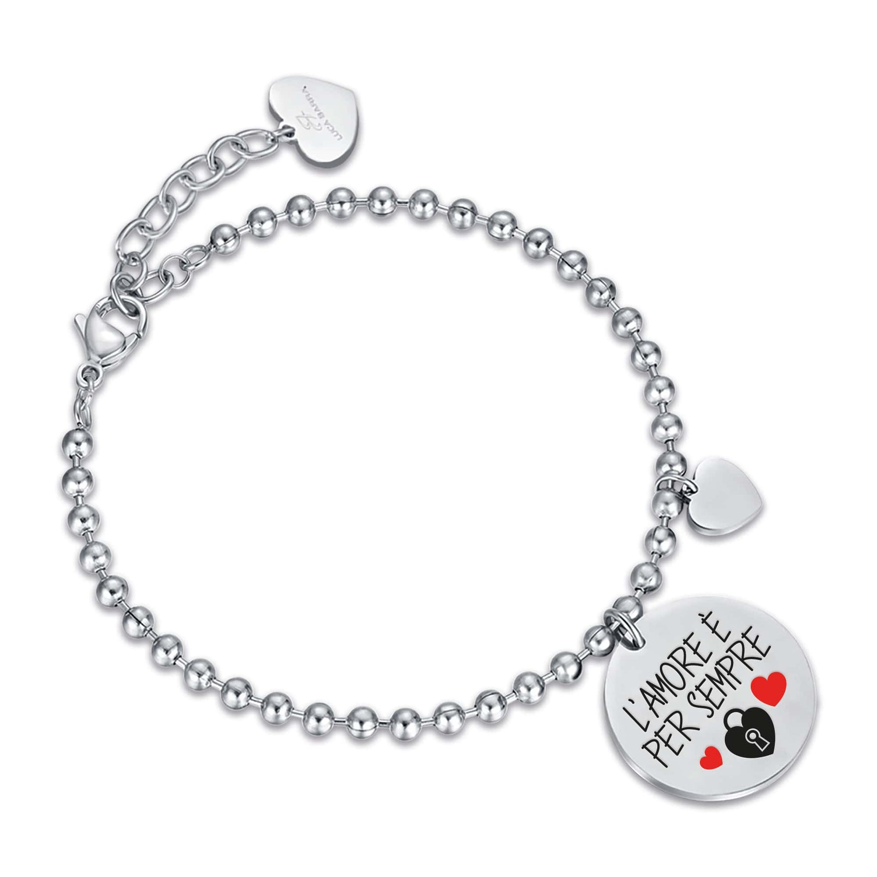 BRACCIALE DA DONNA IN ACCIAIO L'AMORE E' PER SEMPRE