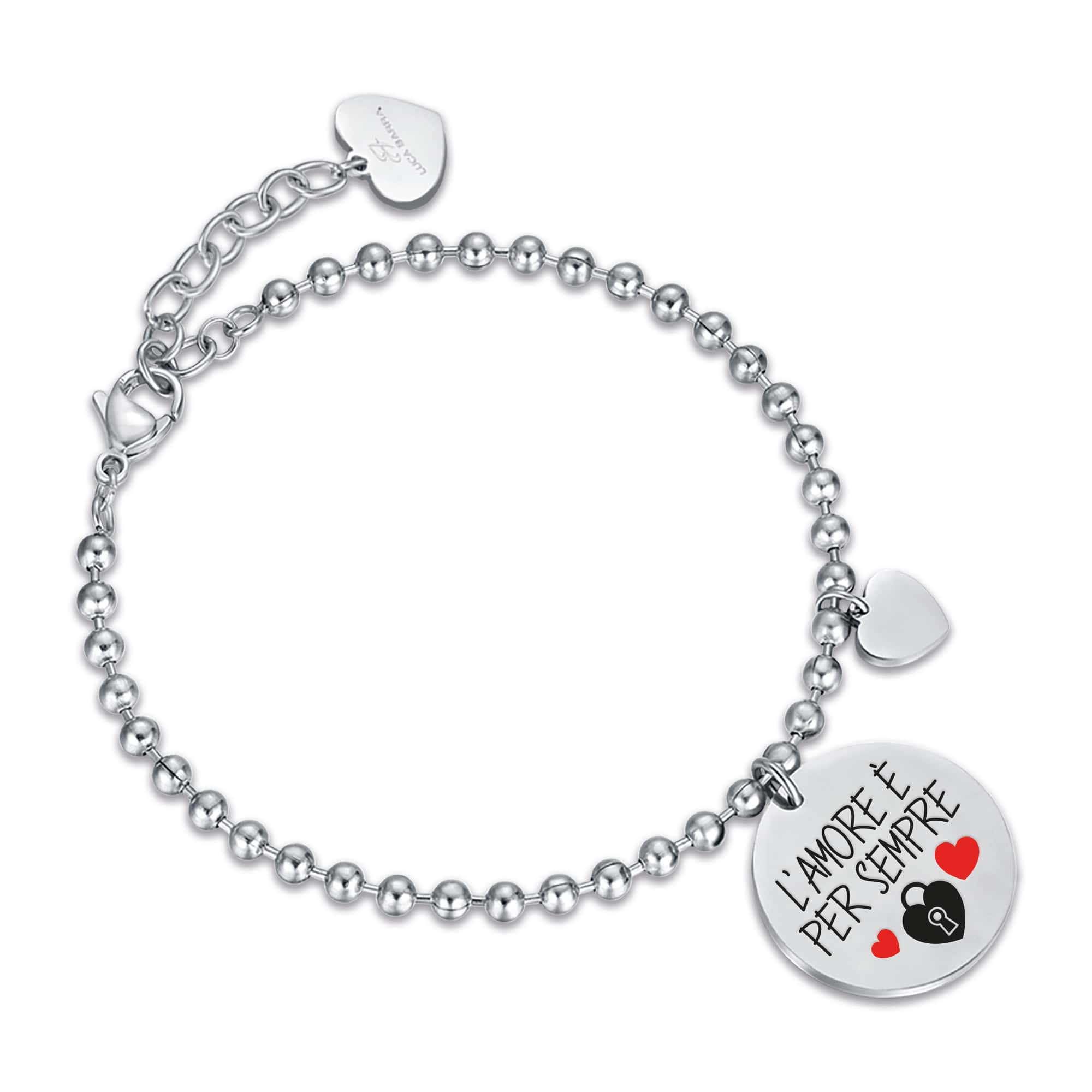 BRACCIALE DA DONNA IN ACCIAIO L'AMORE E' PER SEMPRE