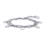 BRACCIALE DA DONNA IN ACCIAIO CON CUORI E STELLE