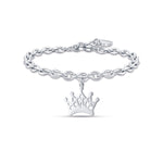 BRACCIALE DA DONNA IN ACCIAIO CON CORONA