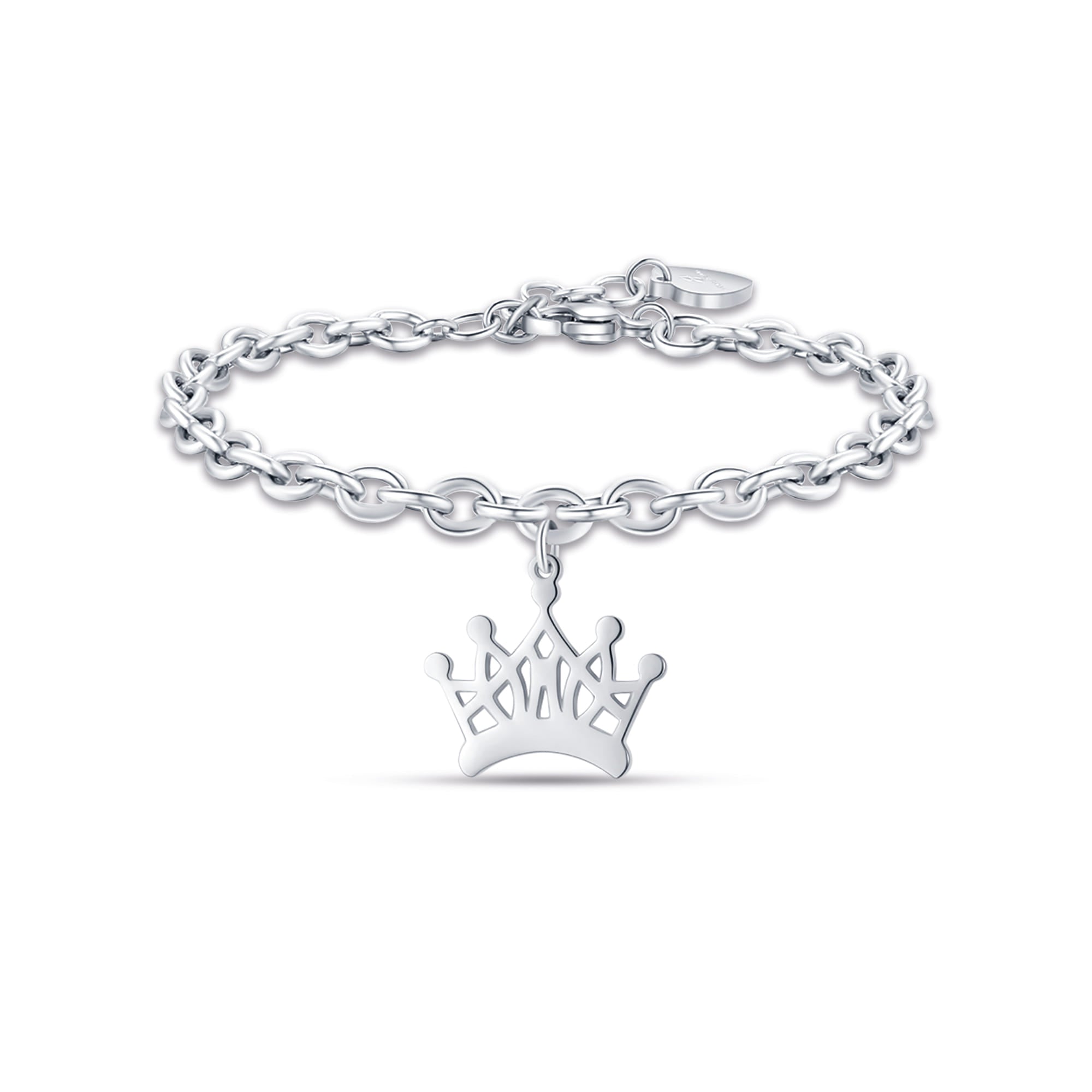 BRACCIALE DA DONNA IN ACCIAIO CON CORONA