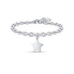 BRACCIALE DA DONNA IN ACCIAIO CON STELLA