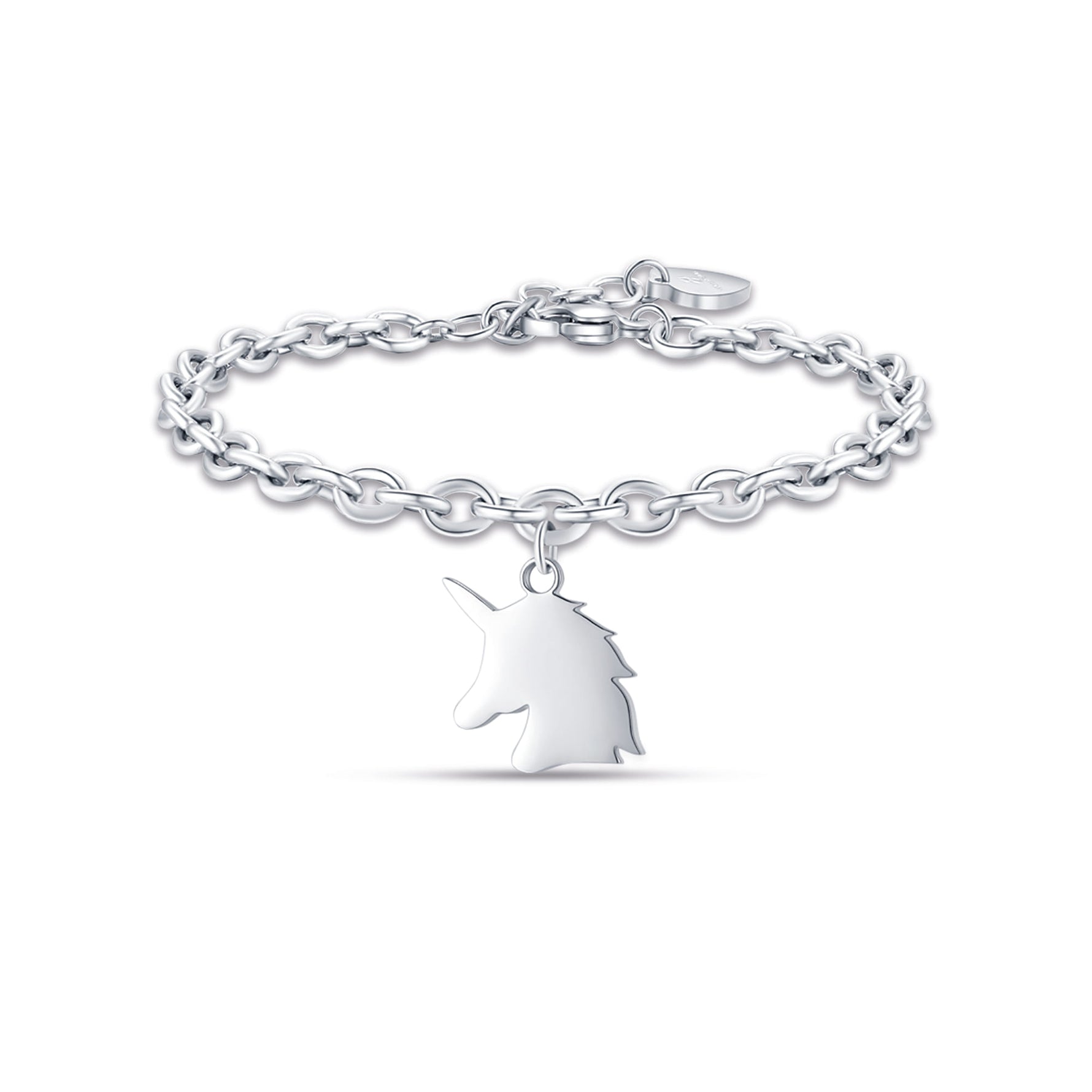 BRACCIALE DA DONNA IN ACCIAIO CON UNICORNO