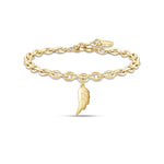 BRACCIALE DA DONNA IN ACCIAIO DORATO CON ALA