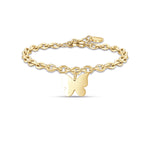 BRACCIALE DA DONNA IN ACCIAIO DORATO CON FARFALLA